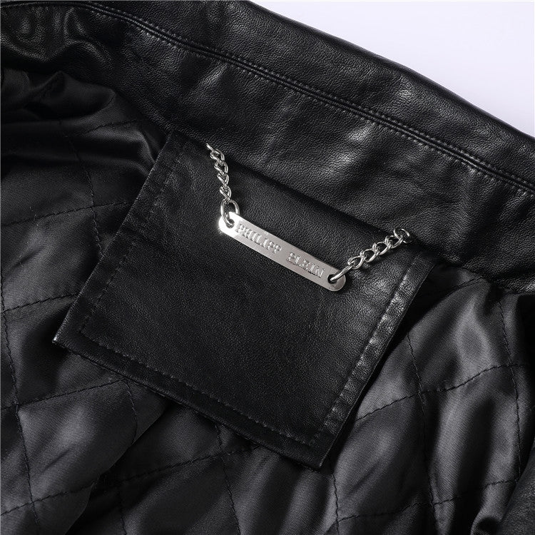 PP Black Leather Jacket #3 | Men's Streetwear