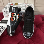 Black Leather Casual Sneakers #24 | Men's Streetwear