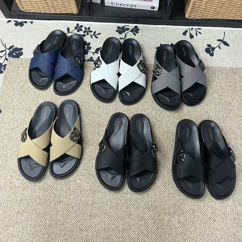 D*G Grey Men's Slides #58 | Men's Streetwear