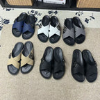 Grey Men's Slides #58 | Men's Streetwear