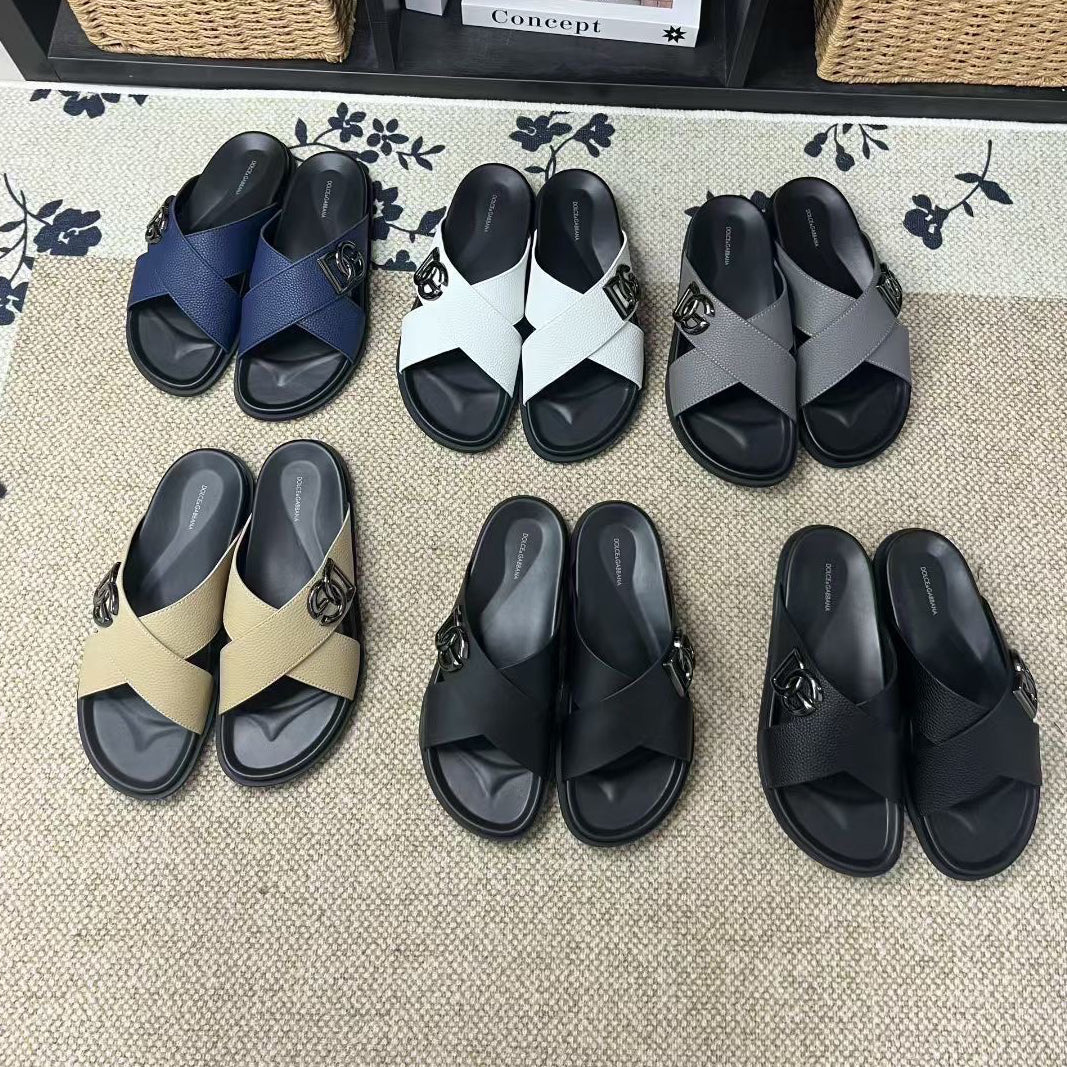 D*G Grey Men's Slides #58 | Men's Streetwear