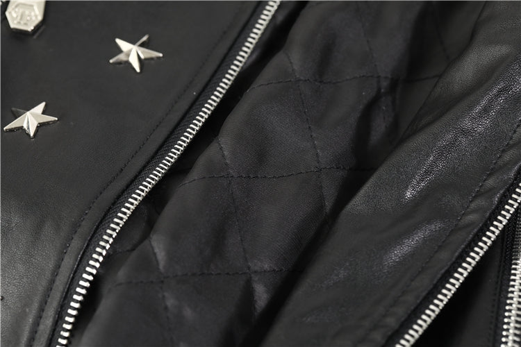 PP Black Leather Jacket #8 | Men's Streetwear