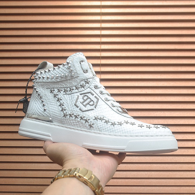 PP White Casual Sneakers #109 | Men's Streetwear