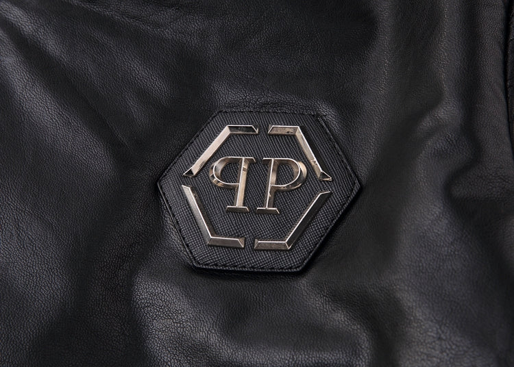 PP Black Leather Jacket #1 | Men's Streetwear