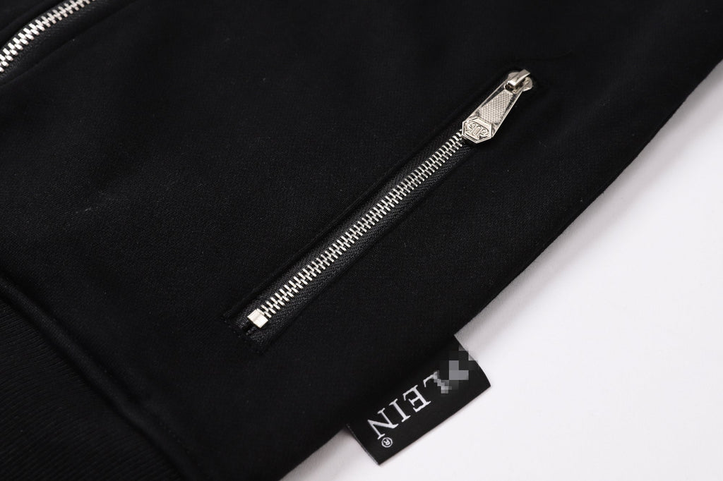 PP Black Cotton Sweatshirt #18 | Men's Streetwear
