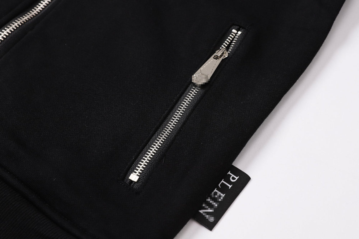 PP Black Cotton Sweatshirt #8 | Men's Streetwear