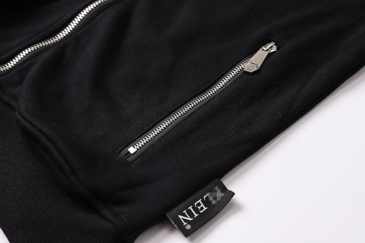 PP Black Cotton Sweatshirt #16 | Men's Streetwear