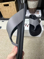 Grey Men's Slides #57 | Men's Streetwear