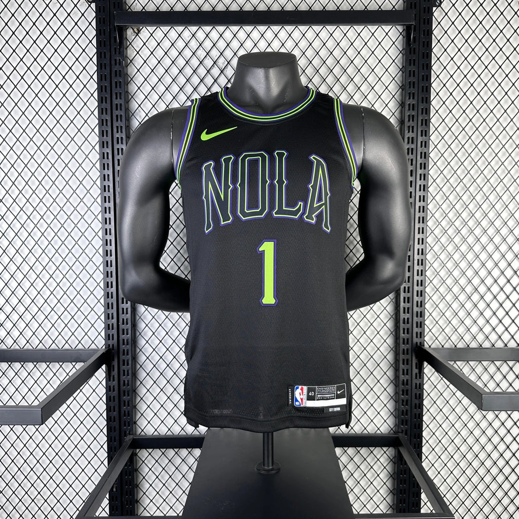 Zion Williamson New Orleans Pelicans No.1 City Edition Jersey 2025-26 - View 13