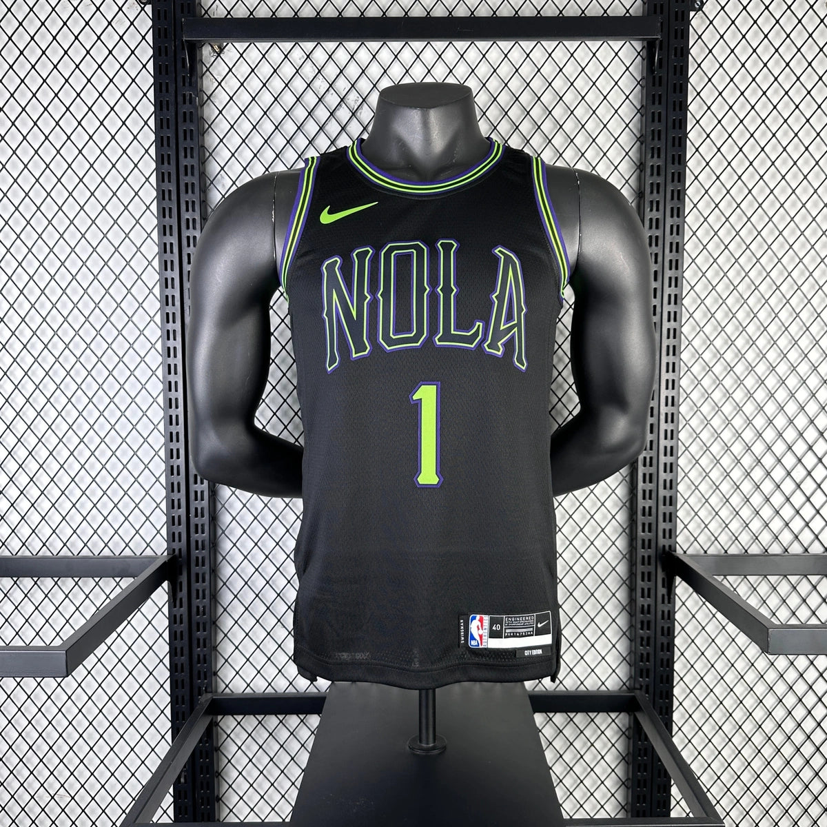 Zion Williamson New Orleans Pelicans No.1 City Edition Jersey 2025-26 - View 13