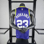 Lauri Markkanen Utah Jazz No.23 Throwback Jersey 2023-24 - View 1