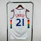 76ers BackFull City Jersey in White Hanging 011