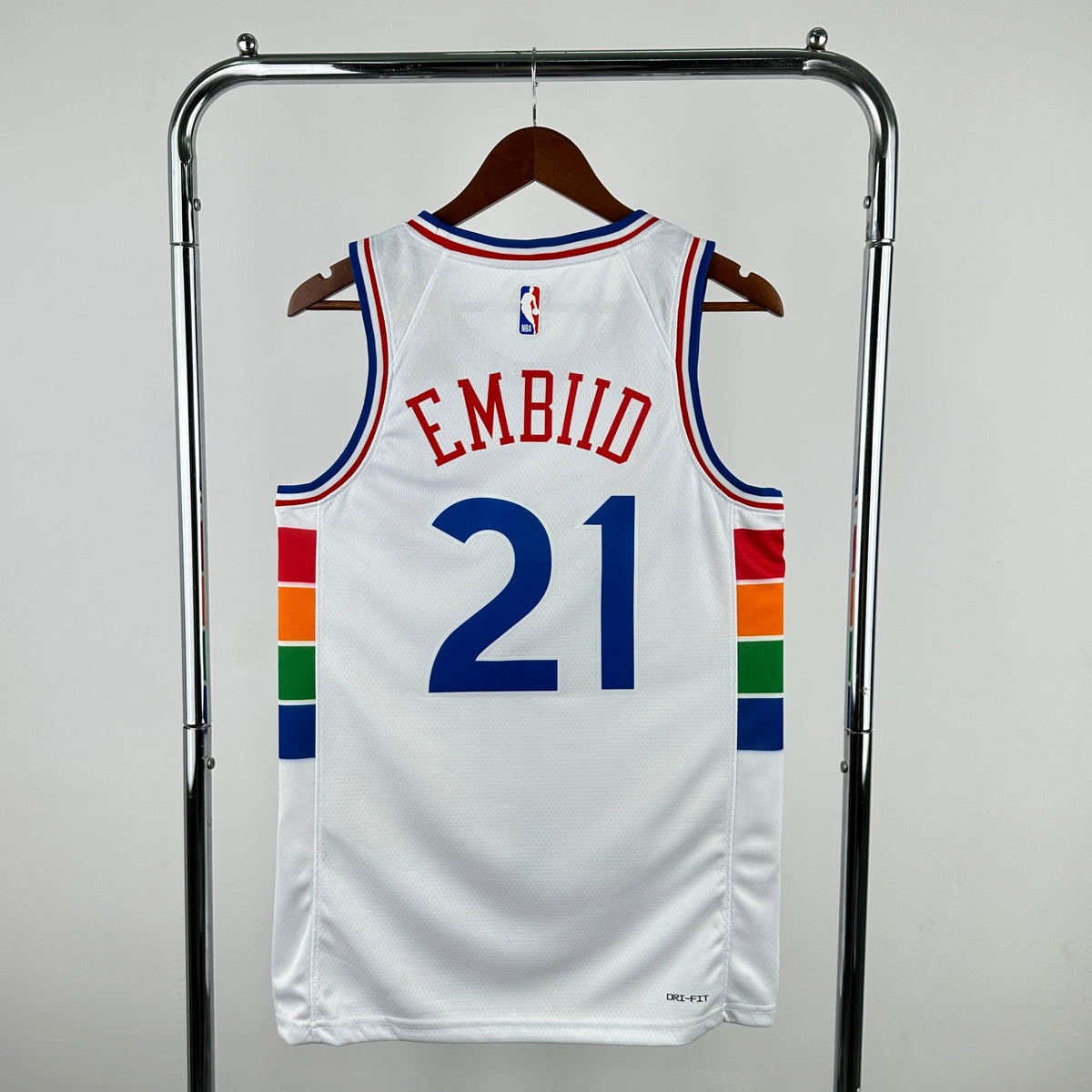 76ers BackFull City Jersey in White Hanging 011