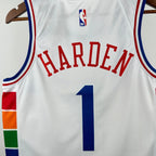 76ers BackNameNumber City Jersey in White Hanging 006