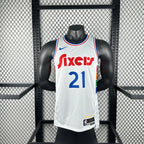 76ers ChestLogo City Jersey in White Mannequin 003
