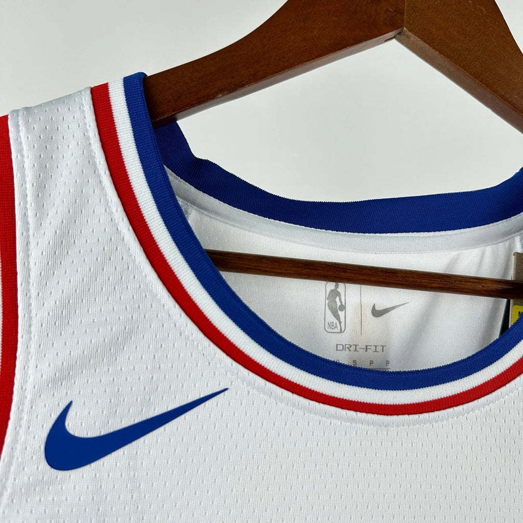 76ers CollarTag City Jersey in White Hanging 010