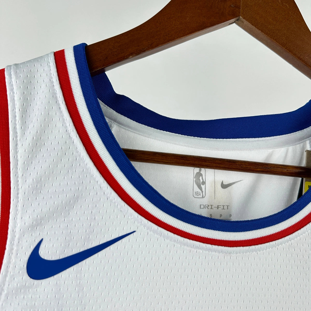 76ers CollarTag City Jersey in White Hanging 010