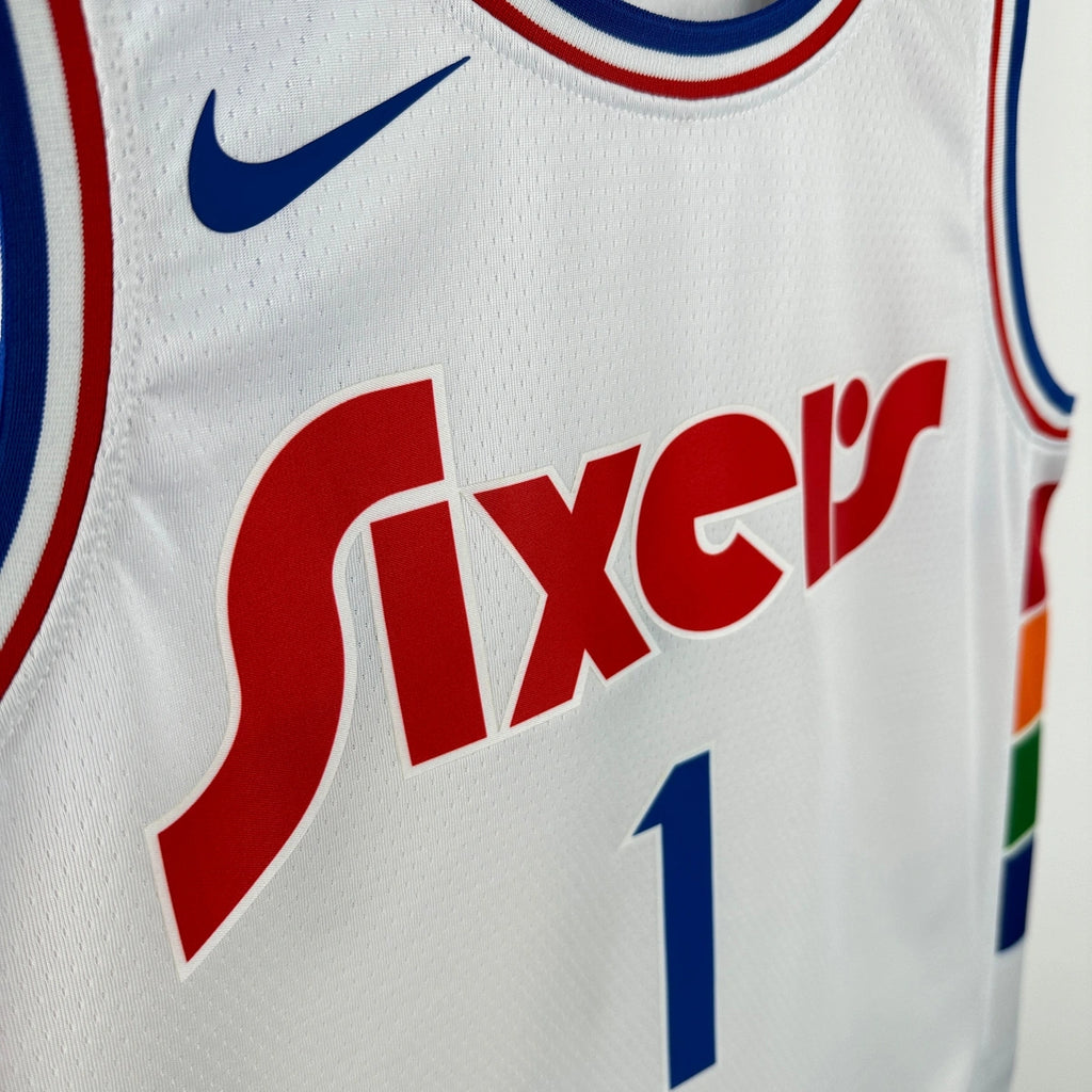 76ers FabricDetail City Jersey in White Flatlay 009