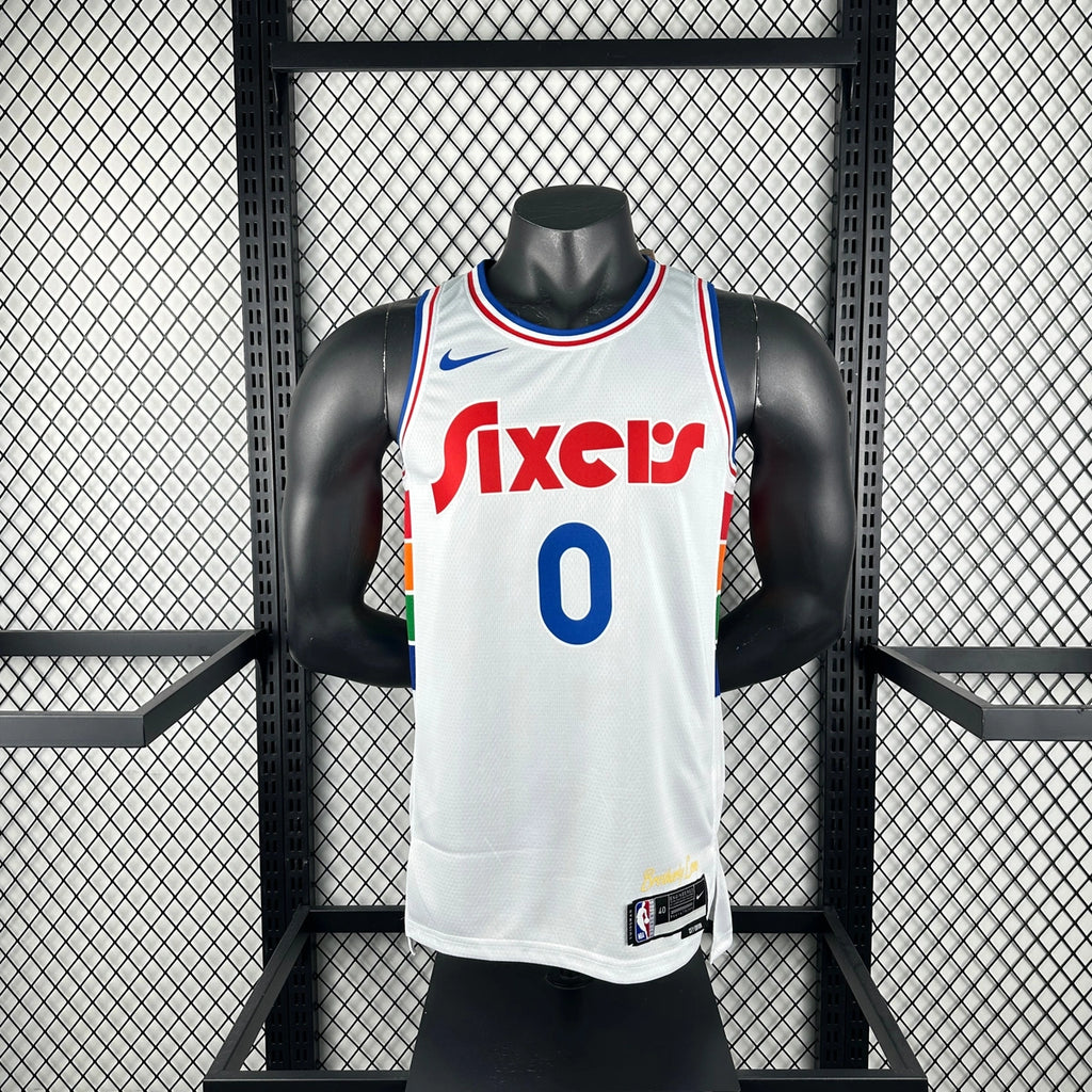 76ers FrontFull City Jersey in White — Mannequin 003