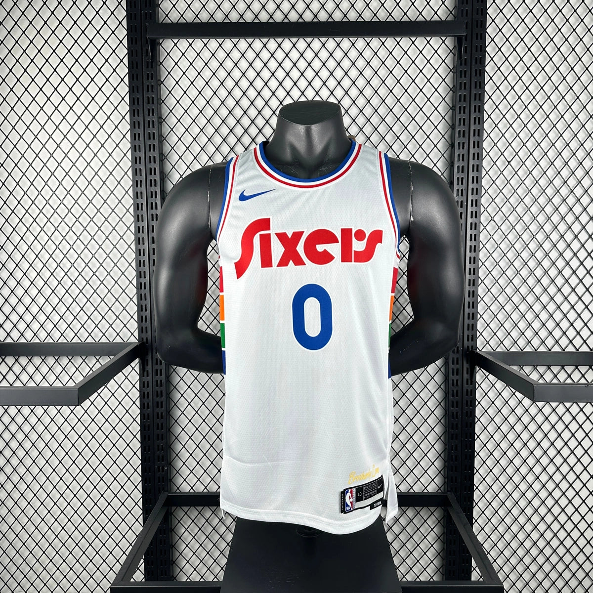 76ers FrontFull City Jersey in White — Mannequin 003