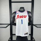 76ers FrontFull City Jersey in White Mannequin 003