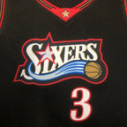 Allen Iverson Philadelphia 76ers No.3 Throwback Crop Top Women's Jersey  - View 21