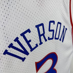 Allen Iverson Philadelphia 76ers No.3 Throwback Crop Top Women's Jersey  - View 2