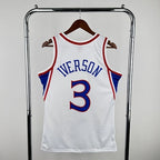 Allen Iverson Philadelphia 76ers No.3 Throwback Crop Top Women's Jersey  - View 10