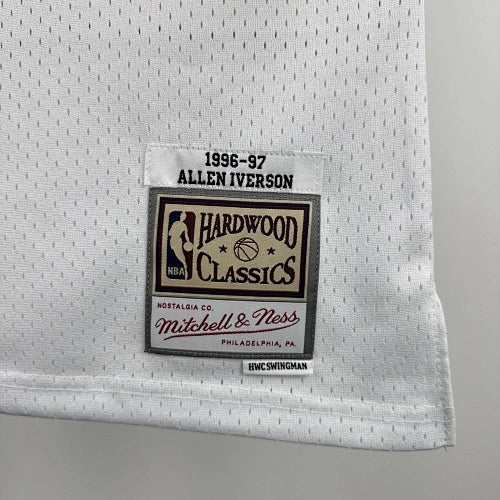 Allen Iverson Philadelphia 76ers No.3 Throwback Crop Top Women's Jersey  - View 5