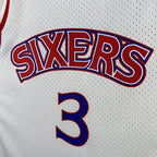 Allen Iverson Philadelphia 76ers No.3 Throwback Crop Top Women's Jersey  - View 6