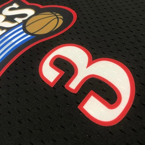 Allen Iverson Philadelphia 76ers No.3 Throwback Crop Top Women's Jersey  - View 20