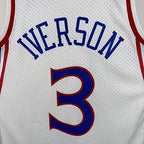Allen Iverson Philadelphia 76ers No.3 Throwback Crop Top Women's Jersey  - View 3
