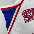 Allen Iverson Philadelphia 76ers No.3 Throwback Crop Top Women's Jersey  - View 4