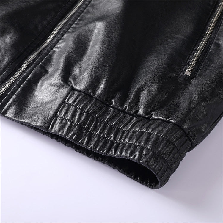 PP Black Leather Jacket #3 | Men's Streetwear