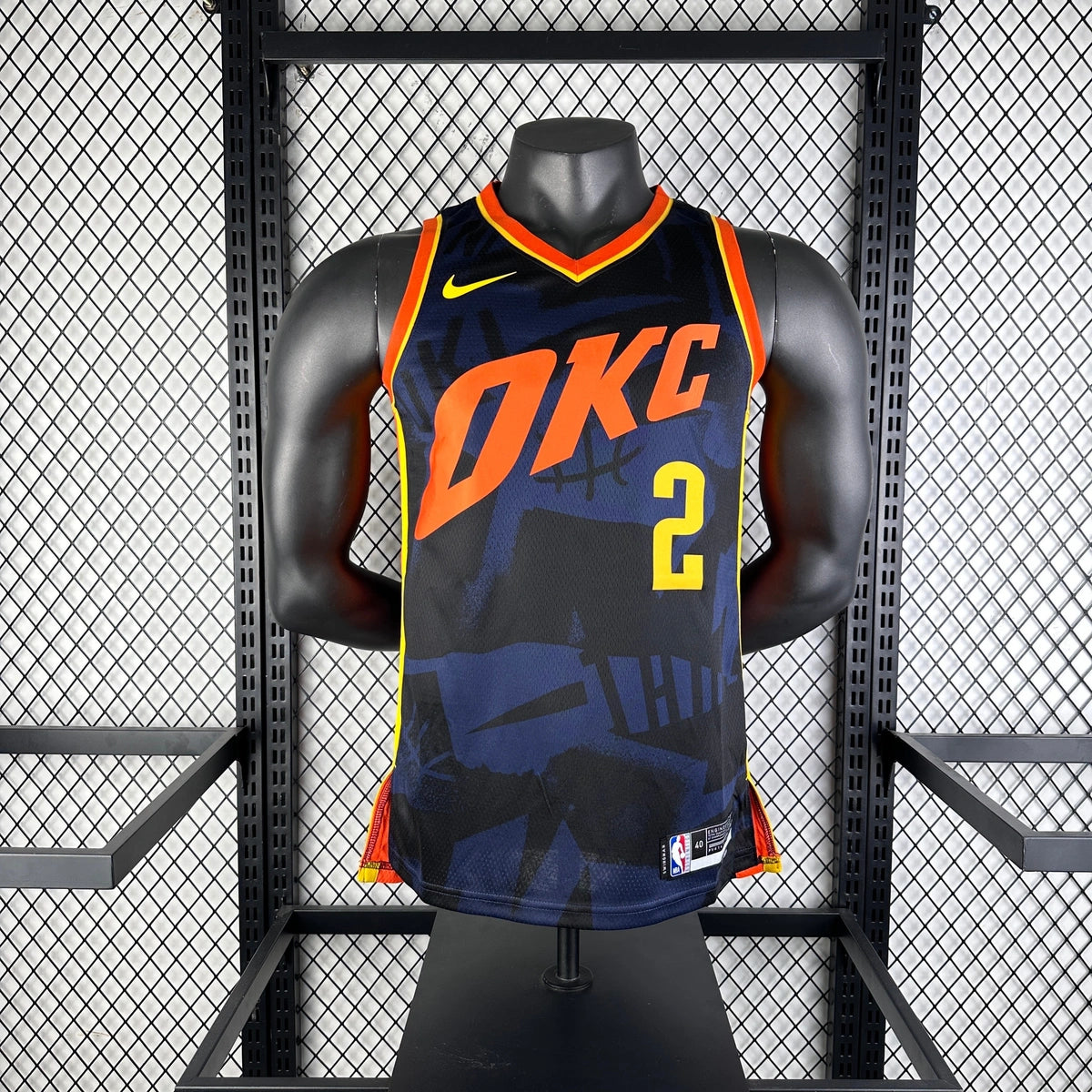 Shai Gilgeous-Alexander Oklahoma City Thunder No.2 City Edition Jersey 2023-24 - View 4