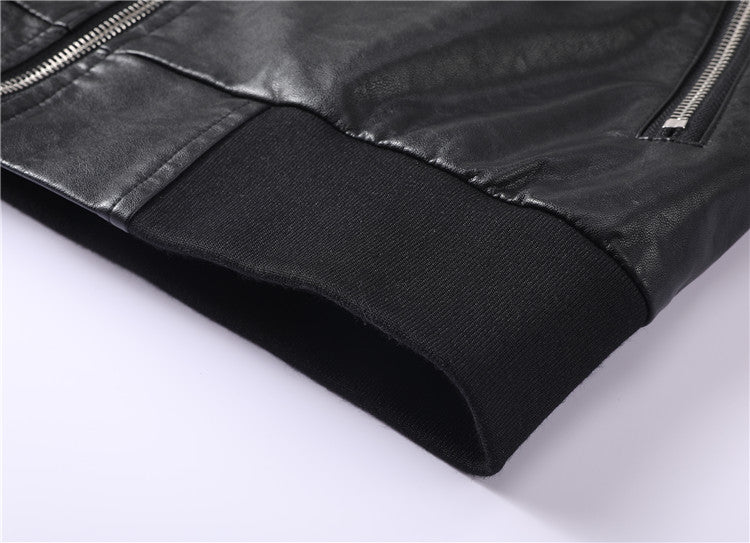 PP Black Leather Jacket #14 | Men's Streetwear