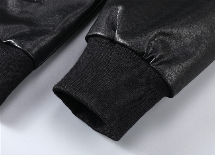 PP Black Leather Jacket #5 | Men's Streetwear