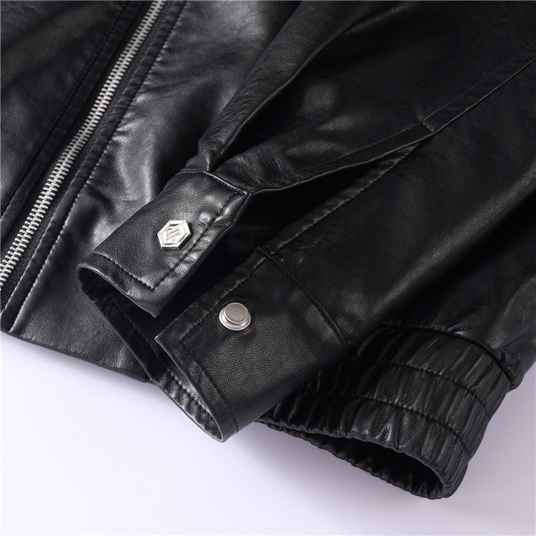 PP Black Leather Jacket #3 | Men's Streetwear