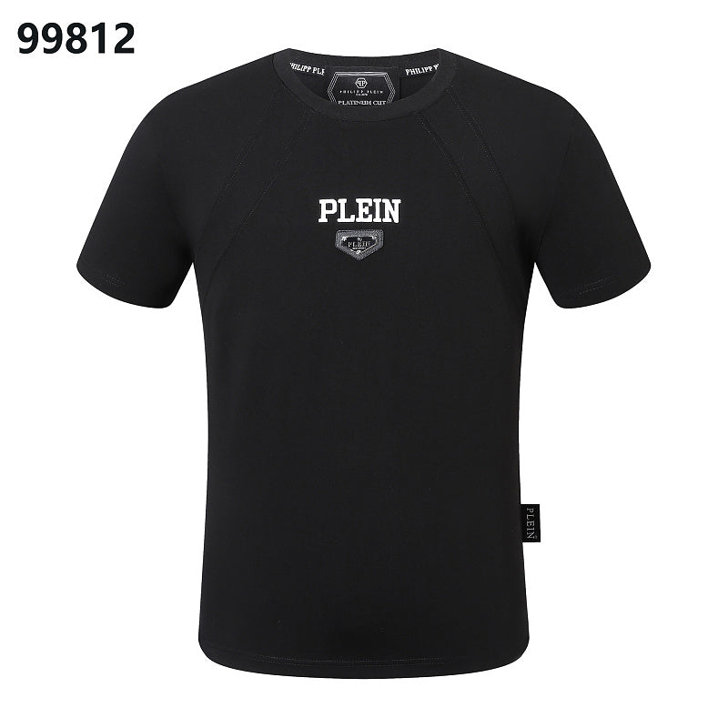 P**P Men's Gym Training Logo Streetwear T-Shirt | Black White