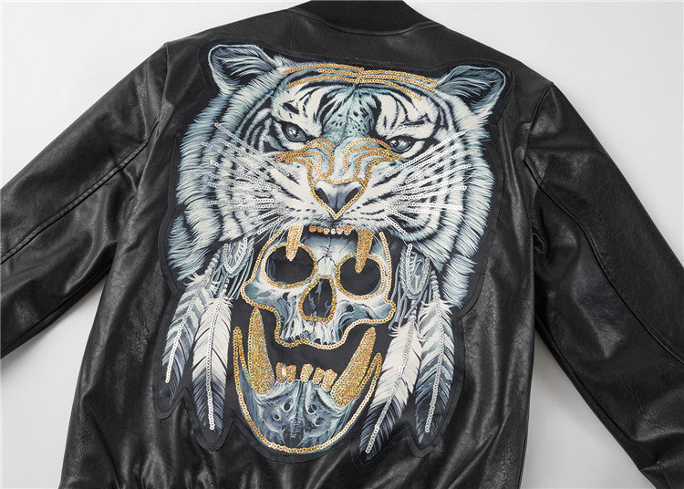 PP Black Leather Jacket #7 | Men's Streetwear