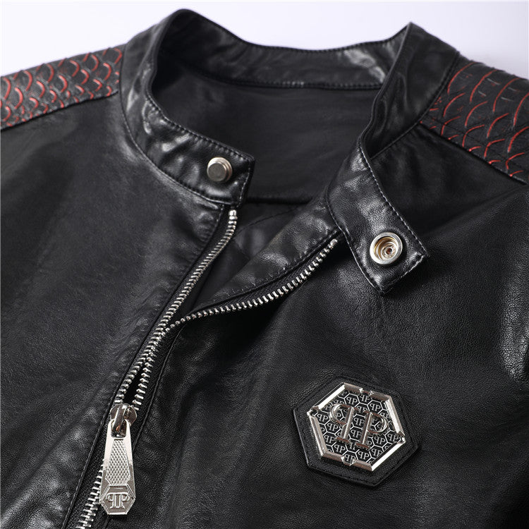 PP Black Leather Jacket #2 | Men's Streetwear