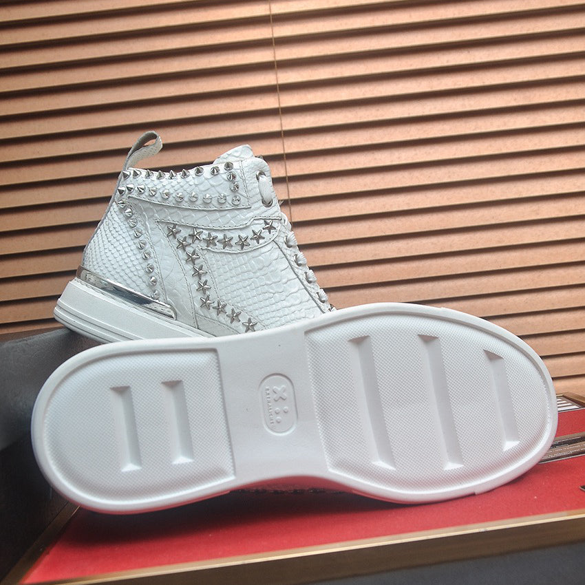 PP White Casual Sneakers #109 | Men's Streetwear