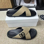 Grey Men's Slides #58 | Men's Streetwear