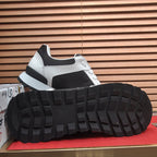 2026 Premium Leather Casual Sneakers - Designer Unisex Shoes in Black & Blue