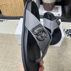 Grey Men's Slides #57 | Men's Streetwear