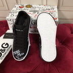 Black Leather Casual Sneakers #24 | Men's Streetwear