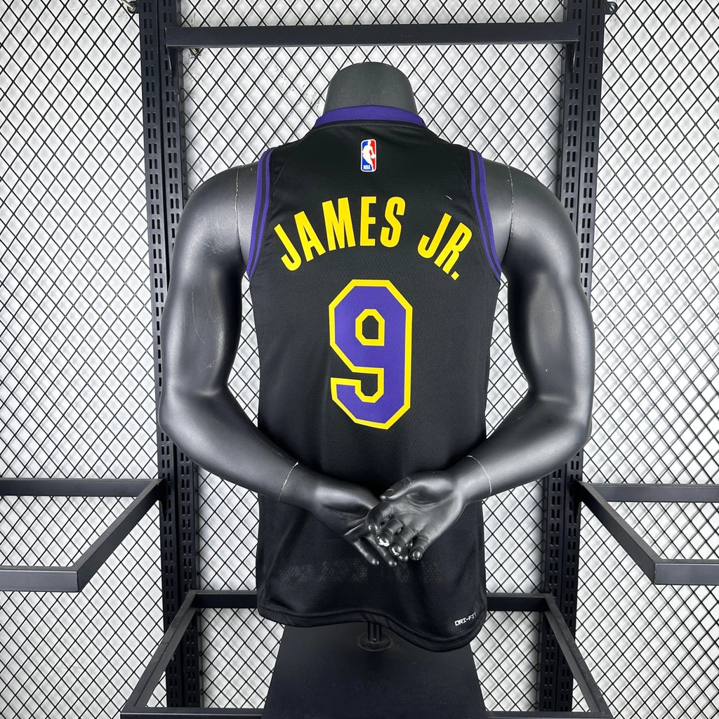 Bronny James Los Angeles Lakers No.9 City Edition Jersey 2025-26 - View 3