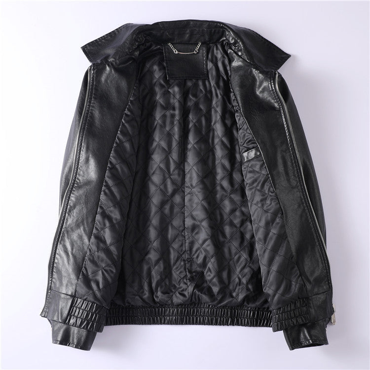 PP Black Leather Jacket #3 | Men's Streetwear