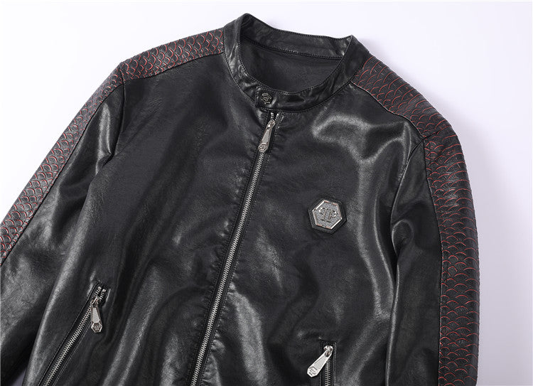 PP Black Leather Jacket #2 | Men's Streetwear