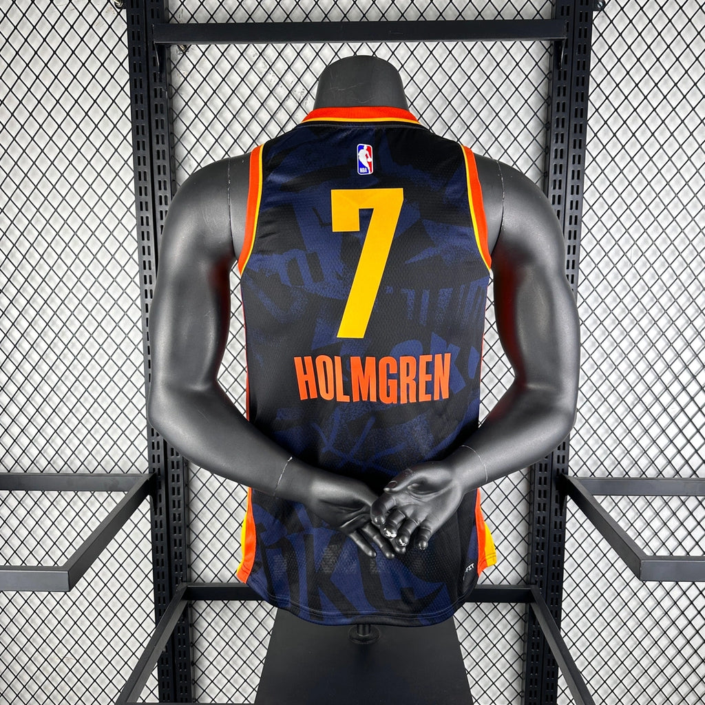 Chet Holmgren Oklahoma City Thunder No.7 City Edition Jersey 2023-24 - View 7